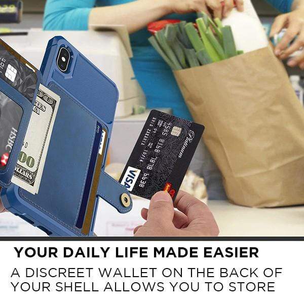 2-in-1 Shockproof Integrated Wallet iPhone Case