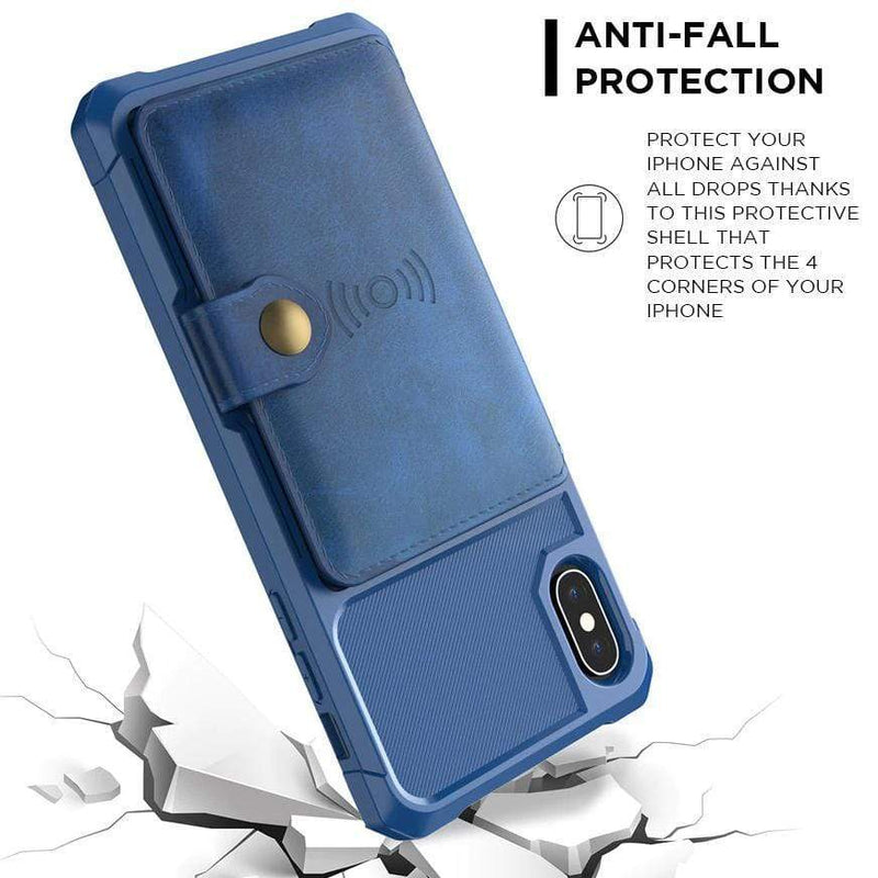 2-in-1 Shockproof Integrated Wallet iPhone Case