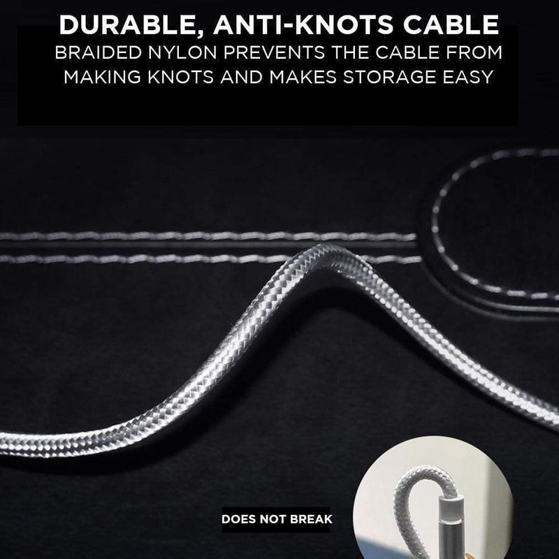 Braided Nylon Colored iPhone Cable 0.7 ft/3.3 ft/6.6 ft/9.8 ft
