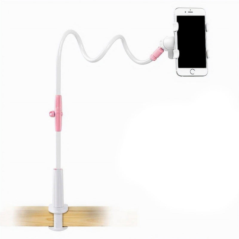 Flexible Arm iPhone Mount White and Pink - 45.3" (115 cm)