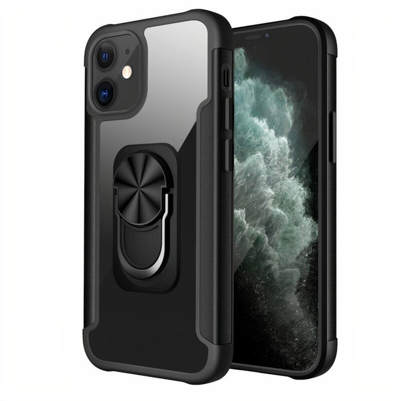 iPhone Transparent Armor Case with Kickstand Black / iPhone 12 Pro Max