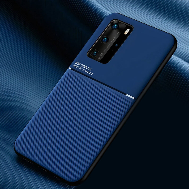 Matte color Huawei P case compatible with magnetic holder Blue / P20 Pro