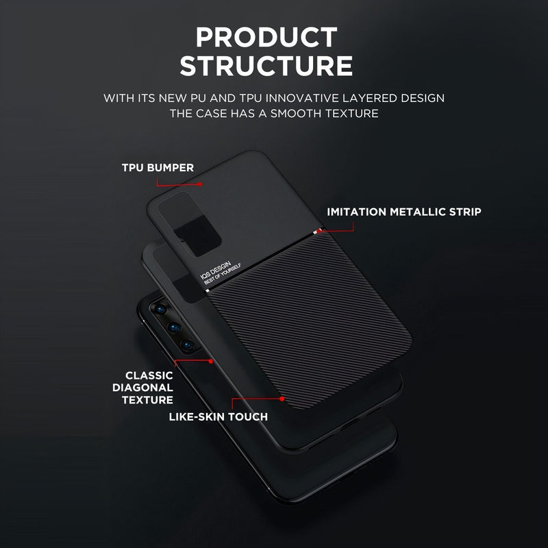 Matte color Samsung Galaxy A case compatible with magnetic holder