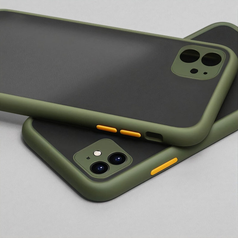 Matte Fitted Case with Interchangeable Buttons For iPhone Army Green / iPhone 7/8/SE 2020
