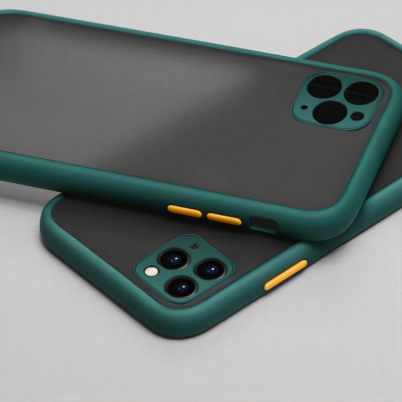 Matte Fitted Case with Interchangeable Buttons For iPhone Green / iPhone 6/6S