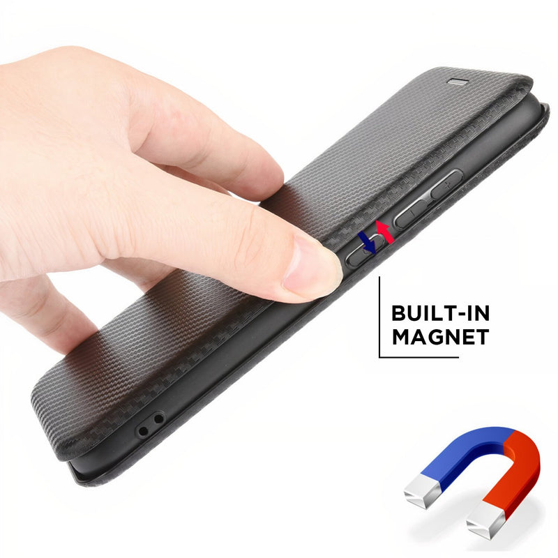 Samsung Galaxy S Magnetic Carbon Fiber Style Flip Case