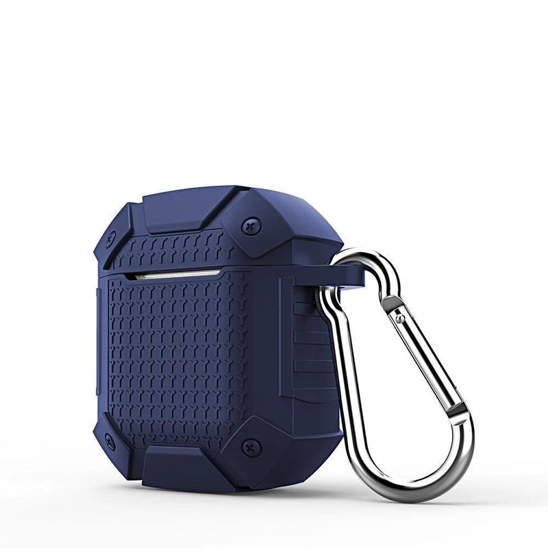 Shockproof Sports Protective Case AirPods with Karabiner Navy Blue