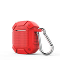 Shockproof Sports Protective Case AirPods with Karabiner Red