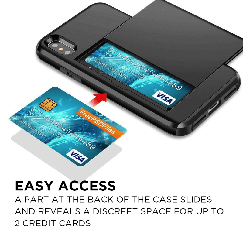 Soft Colored iPhone Case with Secret Credit Card Storage