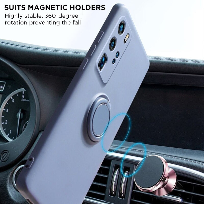 Soft Silicone Samsung Galaxy Note Case with Ring Stand
