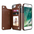Wallet iPhone Cover with Artificial Leather Flap Brown / iPhone 5/5S/SE 2016